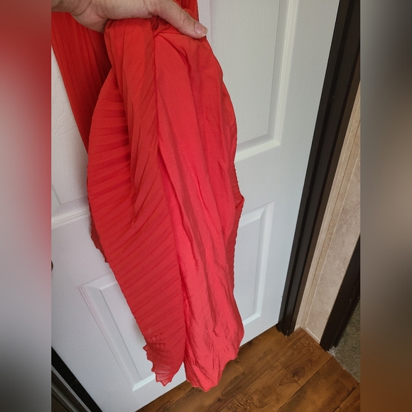 Pleated Halter Maxi Dress in Vibrant Red - Picture 6 of 6